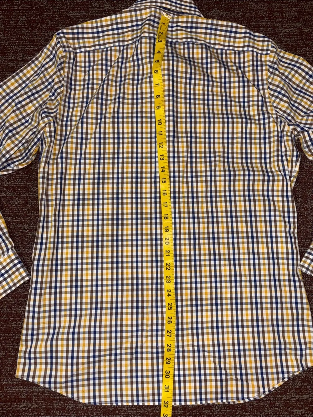 Banana Republic plaid button down dress shirt grant fit long sleeve large